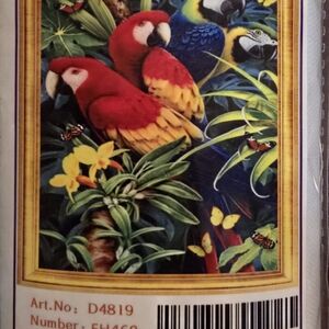 NWOT Diamond Painting Colorful Parrot Art Print